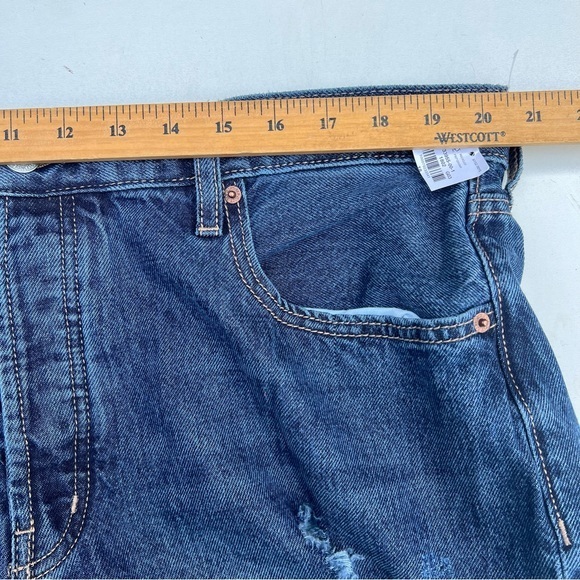 NEW! Old Navy high-rise slouchy crop jean raw hem button front 5-pocket style - Picture 9 of 13